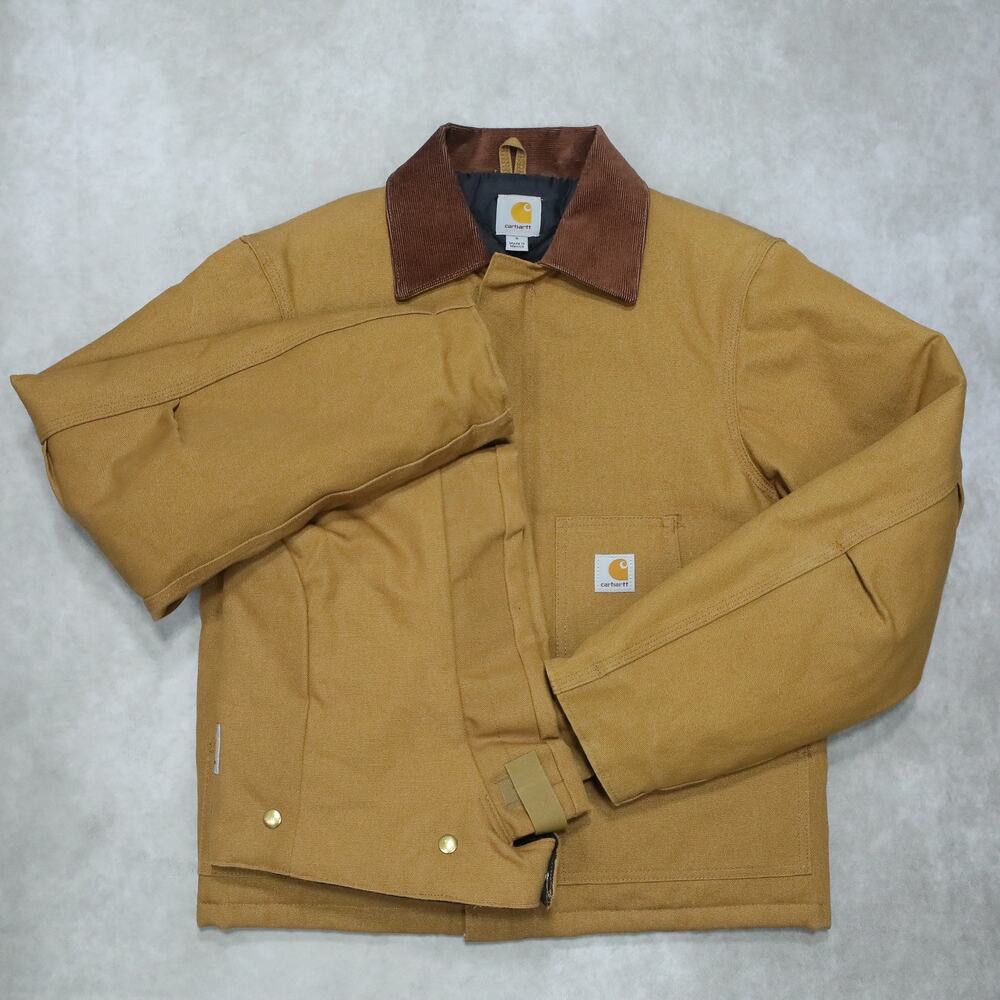 NWOT Vintage Carhartt J002 BRN Brown Arctic Jacket & A02 BRN Snap Hood Small